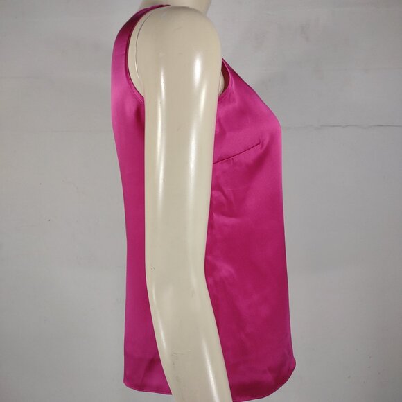 NWT Talbots pink 100% Silk sleeveless shell top tank ladies size 2 Petite - Picture 3 of 9